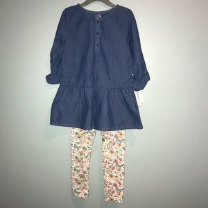 CARTER’S 2-Piece Chambray Top & Legging Set